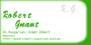 robert gnamt business card