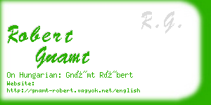 robert gnamt business card